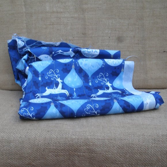 Vintage Holiday Theme Material Reindeer Ornaments  4 Yards - Picture 9 of 16